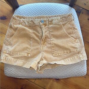 Women's Tan Corduroy Shorts